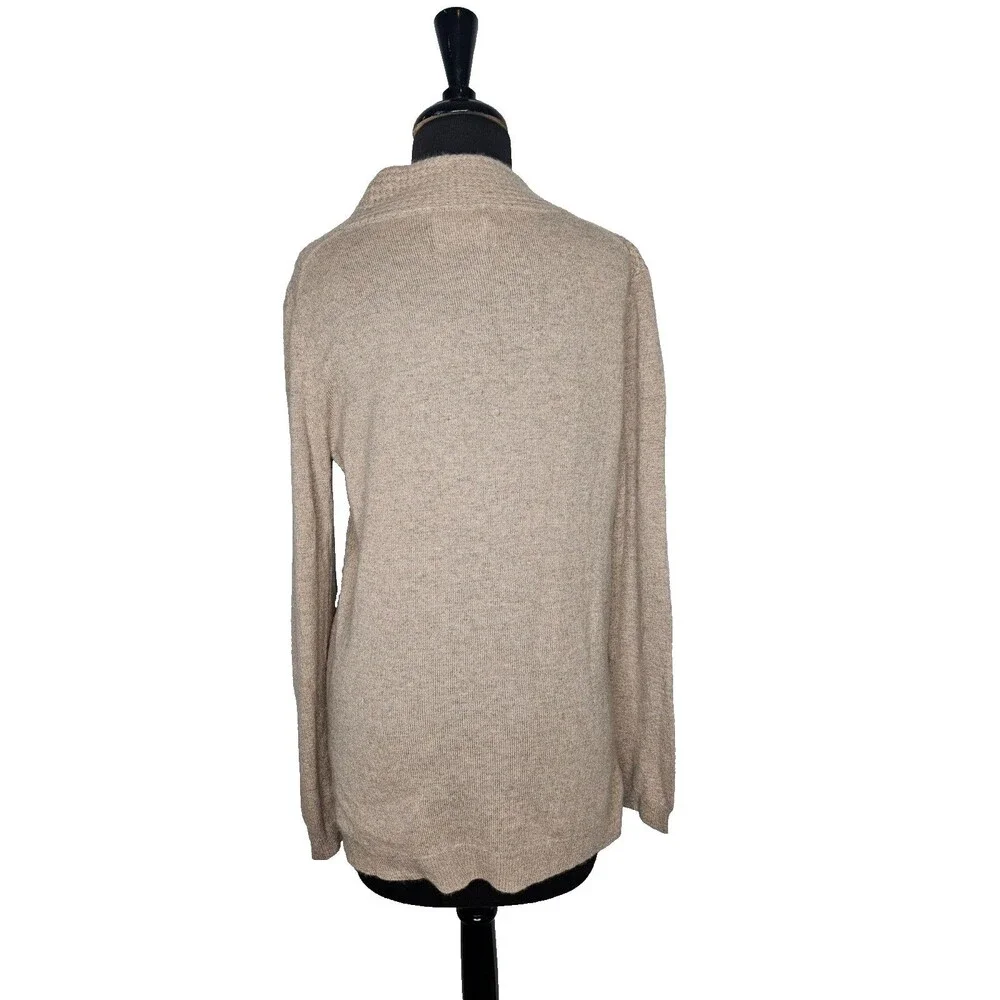 DADDY'S DAUGHTERS Pure Mongolian Cashmere Sweater S Jumper Pullover Beige V-Neck